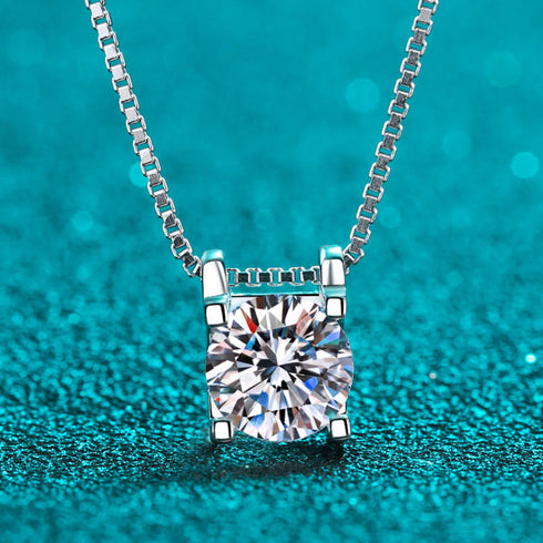 Bull Head Statement Moissanite Necklace Ann - Jewelry